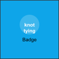 Knot Tying Badge - uncommon rarity badges in PEAK climbing game. 在一次探险中放置100米绳索。