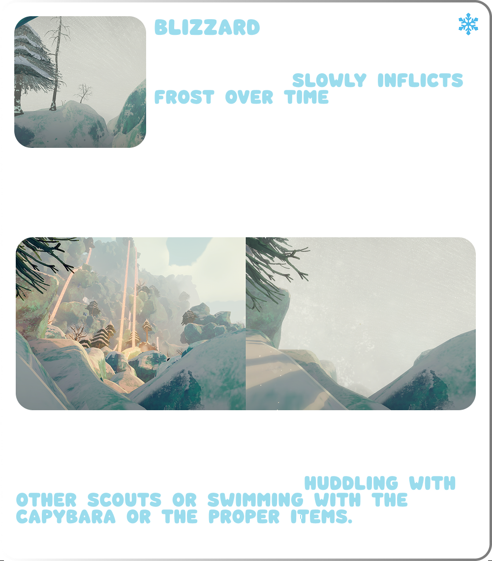 Blizzard - hazards in PEAK climbing game