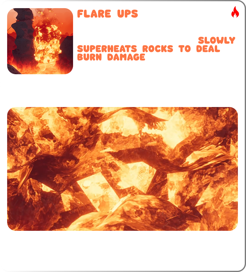 Flare Up - hazards in PEAK climbing game