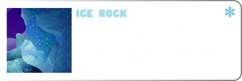 PEAK hazards: Ice Rock - common rarity hazards item PEAK hazards: Ice Rock - common rarity hazards item