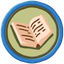 Значок книжного червя - badges item in PEAK climbing game